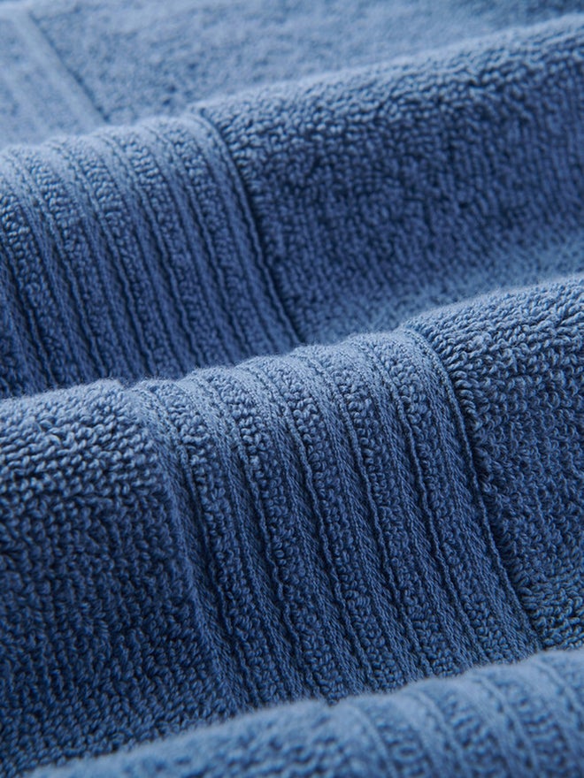 CANNON Dobby Border Bath Towel 580Gsm 70X140Cm 100% Cotton Petrol Blue - Image 4