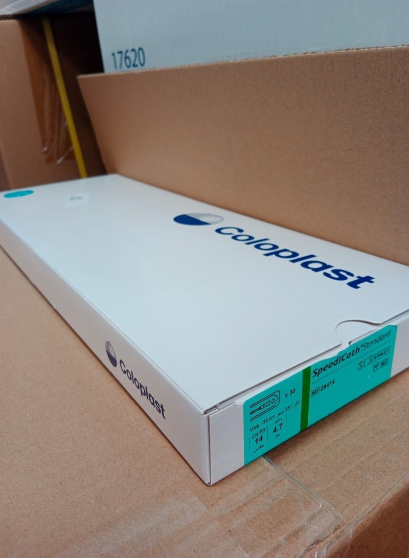 Coloplast 30 Coloplast Speedcath Male Catheters 28414 - Size 14 - For Intermittent Urinary Catheterization, Simple Design, Ready for Immediate Use - Image 2