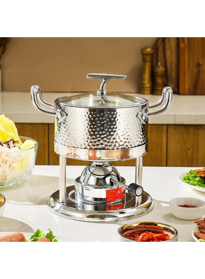 GRASEY Guangyi Swiss Vatti Stove, Single-person Hot Pot Stove, Stainless Steel Pot, Gas Stove, Home Club Dining Table, Silver, Gy8613 - Image 1
