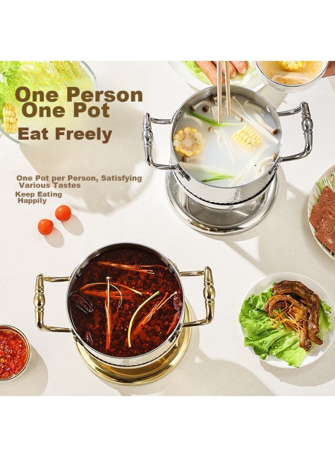 GRASEY Guangyi Swiss Vatti Stove, Single-person Hot Pot Stove, Stainless Steel Pot, Gas Stove, Home Club Dining Table, Silver, Gy8613 - Image 2