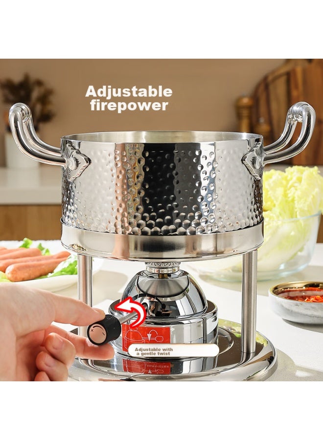 GRASEY Guangyi Swiss Vatti Stove, Single-person Hot Pot Stove, Stainless Steel Pot, Gas Stove, Home Club Dining Table, Silver, Gy8613 - Image 4