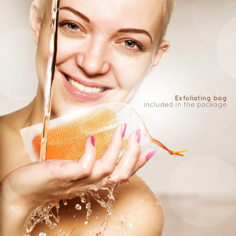 ASANTEE PAPAYA & HONEY Soap Bars with Vitamin C,E and Q10 Skin Cleansing 4.40 Oz (Pack of 2) - Image 3