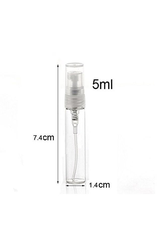 ELFENSTALL Beauty Factory Elfenstall- 50pcs Mini 5ml Fine Mist Glass Refillable Perfume Empty Bottle Atomizer Pump Spray for Travel Party Glass Clean Cloth + Free 5PCS 3ML Dropper, clear - Image 2