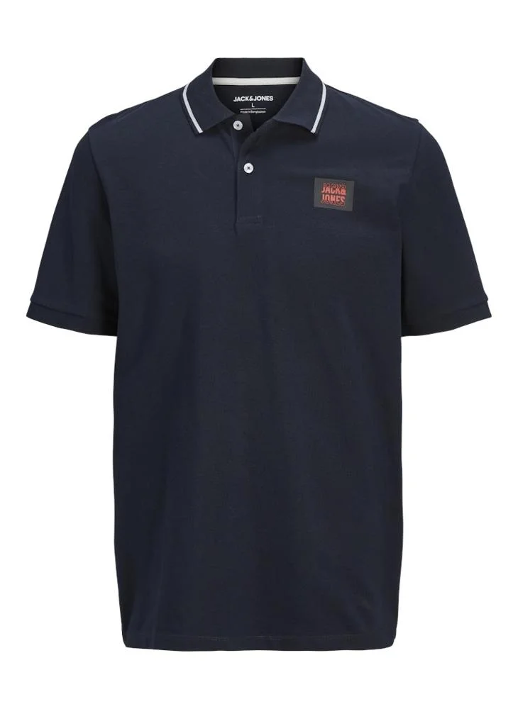 JACK & JONES Jjhudson Chest Print Polo