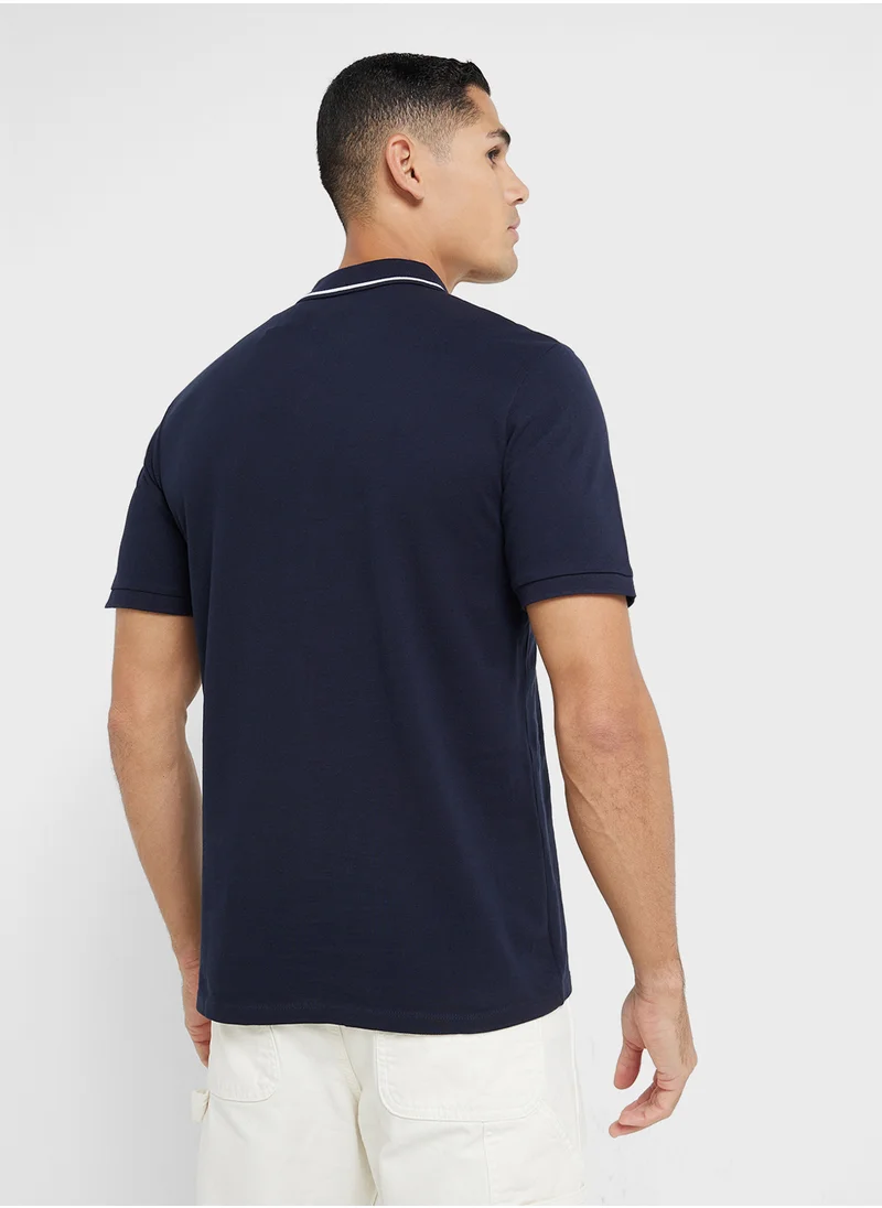 JACK & JONES Jjhudson Chest Print Polo