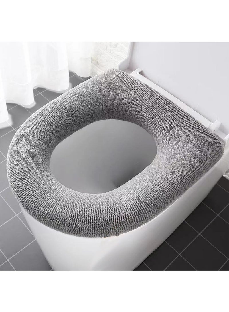 Toilet Seat Cover, 1 Pieces Washable Home Bathroom Toilet Cover Pads Toilet Seat Cushion Toilet Accessories Washable Toilet Seat Covers - Image 1