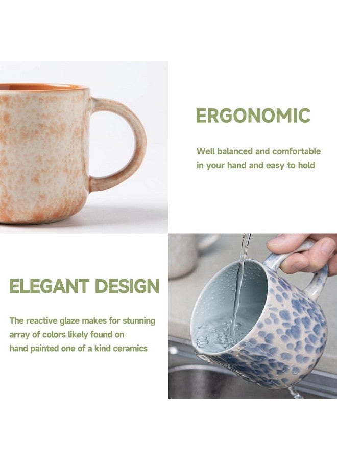 MONITO 12 OZ Coffee Mugs Set of 4, Modern Ceramic Coffee Mugs Set with handle for Tea/Latte/Cappuccino/Milk/Cocoa. - Image 5