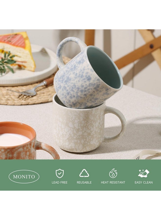 MONITO 12 OZ Coffee Mugs Set of 4, Modern Ceramic Coffee Mugs Set with handle for Tea/Latte/Cappuccino/Milk/Cocoa. - Image 4