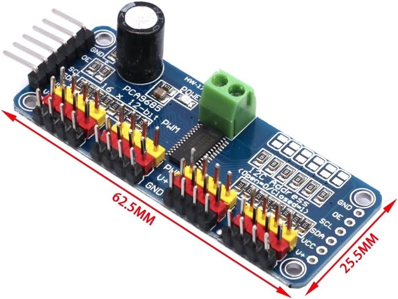 موديل PCA9685 16 قناة 12 بت PWM محرك سيرفو مشغل وحدة I2C للروبوت - Image 4