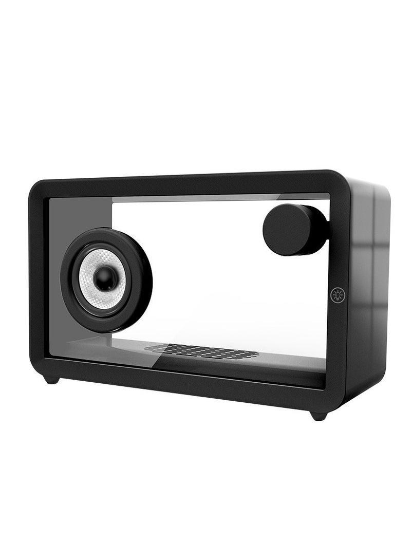 General Retro Bluetooth Speaker New Portable Speaker Transparent Glass Hi-Fi Audio Speaker Bar Colorful Ambient Light Music Player  - Image 1