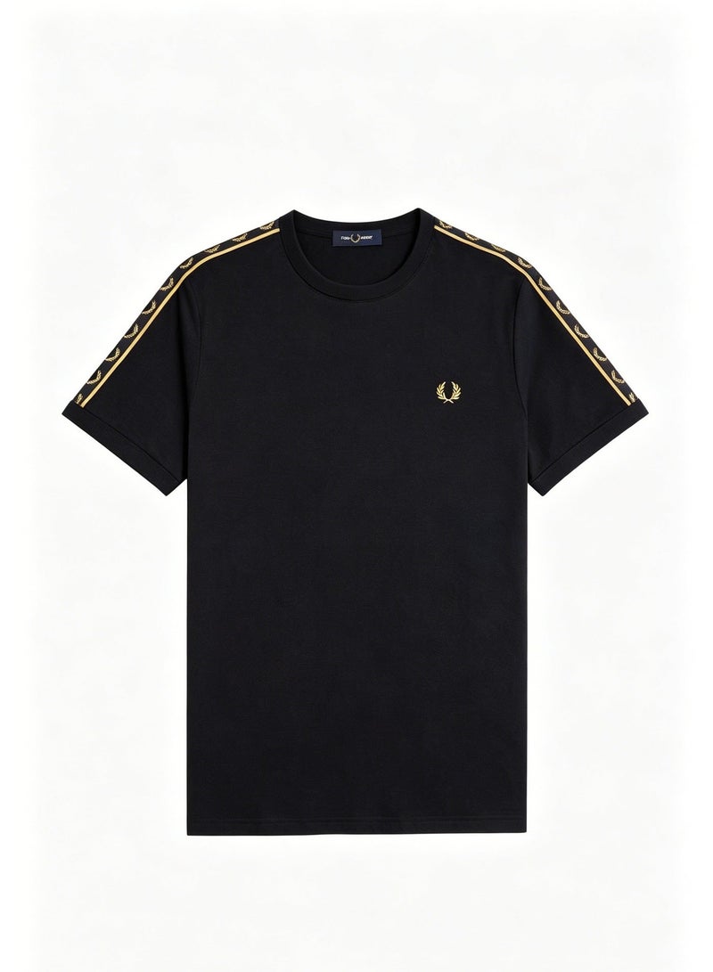 FRED PERRY Men's Short-Sleeve T-Shirt, Minimalist Casual Color-Blocking Trim Half-Sleeve Top - Image 3