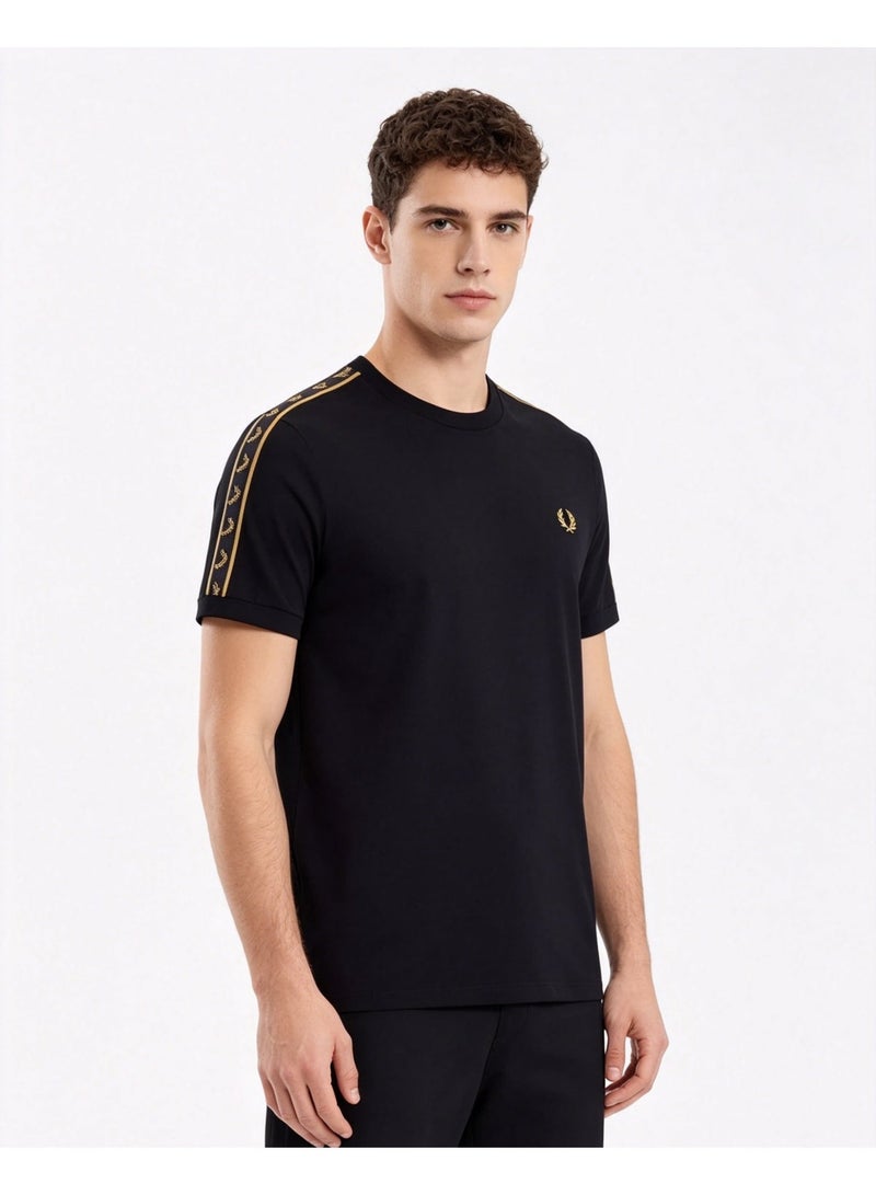 FRED PERRY Men's Short-Sleeve T-Shirt, Minimalist Casual Color-Blocking Trim Half-Sleeve Top - Image 1