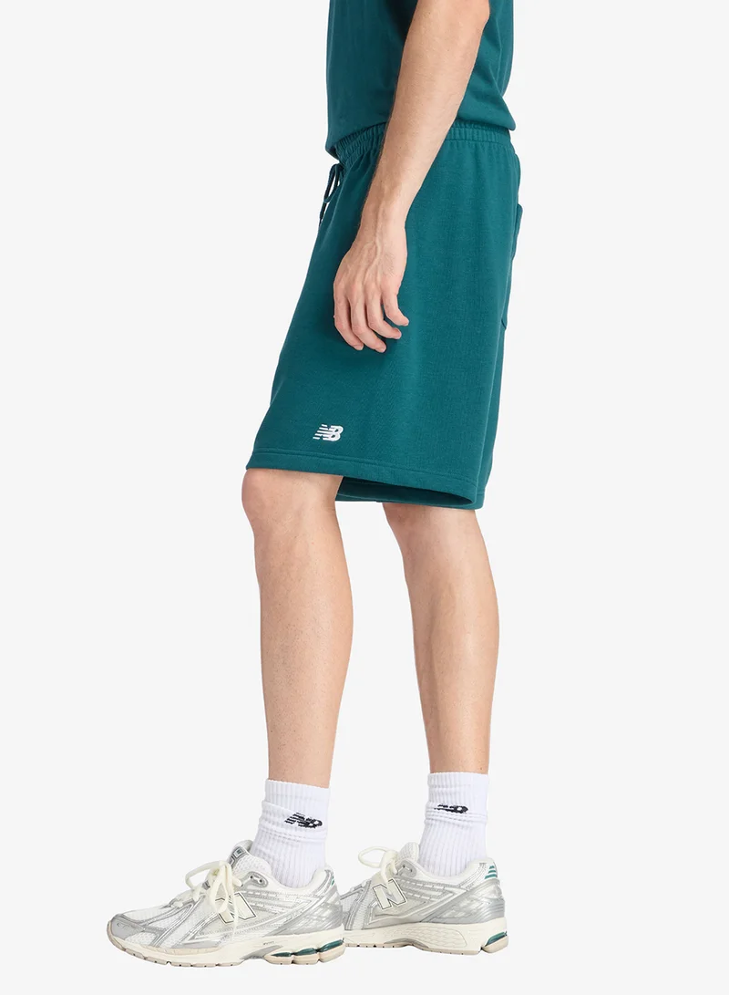 New Balance MEDUSA GREEN (AAV) 7" Essential French Terry Shorts for Men | Best Price UAE