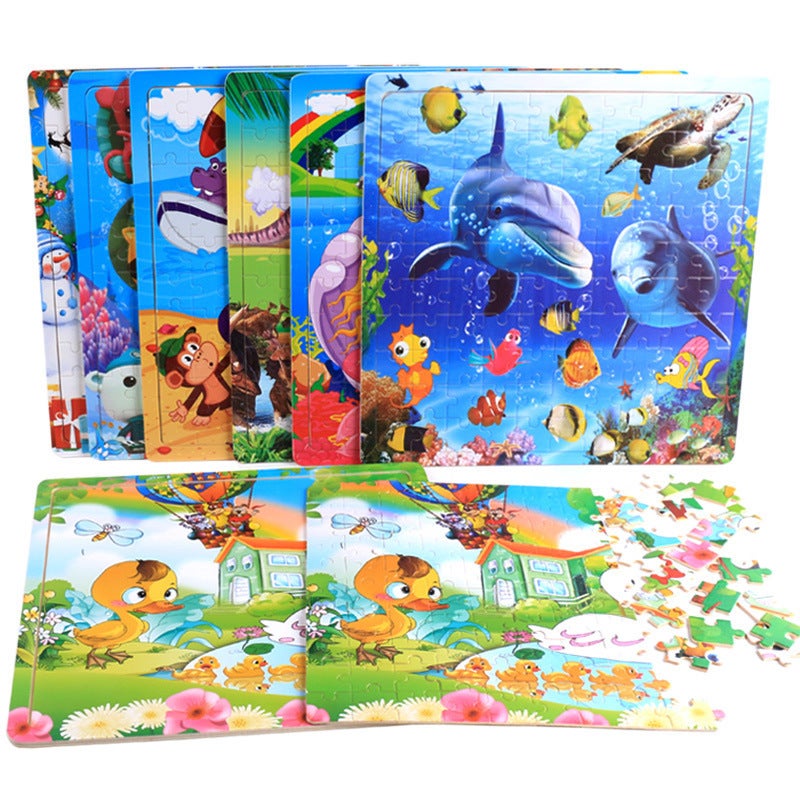 Factory 100 Pieces Of Wooden Puzzle Puzzle Children'S Early Education Educational Toys Selling - Image 3