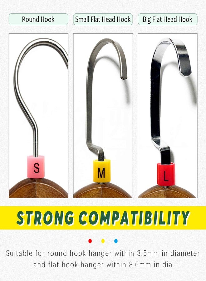 Keadic 290Pcs Colorful Plastic Clothes Hangers Clothes Hanger Markers Hanger Sizer Garment Markers Hanger Marker Tags (XXS - 4XL) for Wire Hangers - Image 4