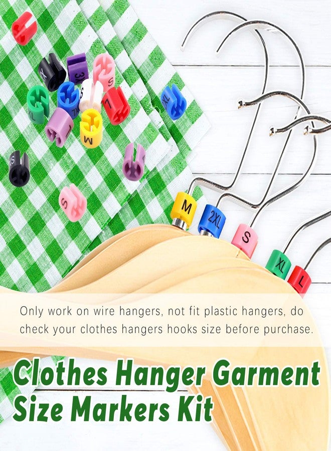 Keadic 290Pcs Colorful Plastic Clothes Hangers Clothes Hanger Markers Hanger Sizer Garment Markers Hanger Marker Tags (XXS - 4XL) for Wire Hangers - Image 5