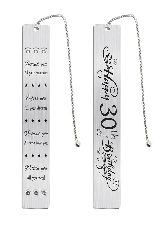 Jzxwan Happy 30th Birthday Gifts for Women Men, 30 Year Old Birthday Bookmark Gift for Him Her, 30 Bday Decorations - Image 1