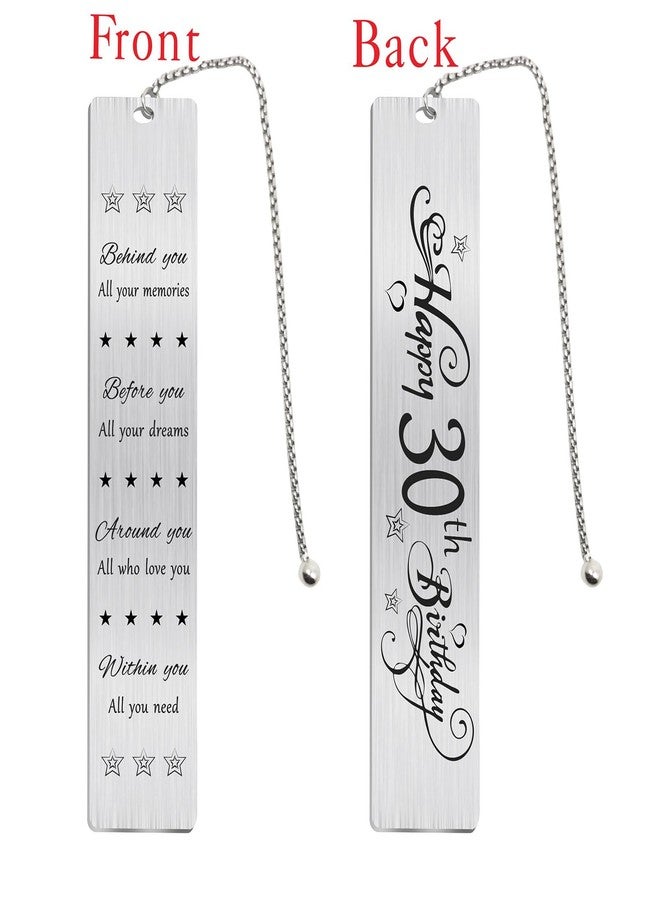 Jzxwan Happy 30th Birthday Gifts for Women Men, 30 Year Old Birthday Bookmark Gift for Him Her, 30 Bday Decorations - Image 2