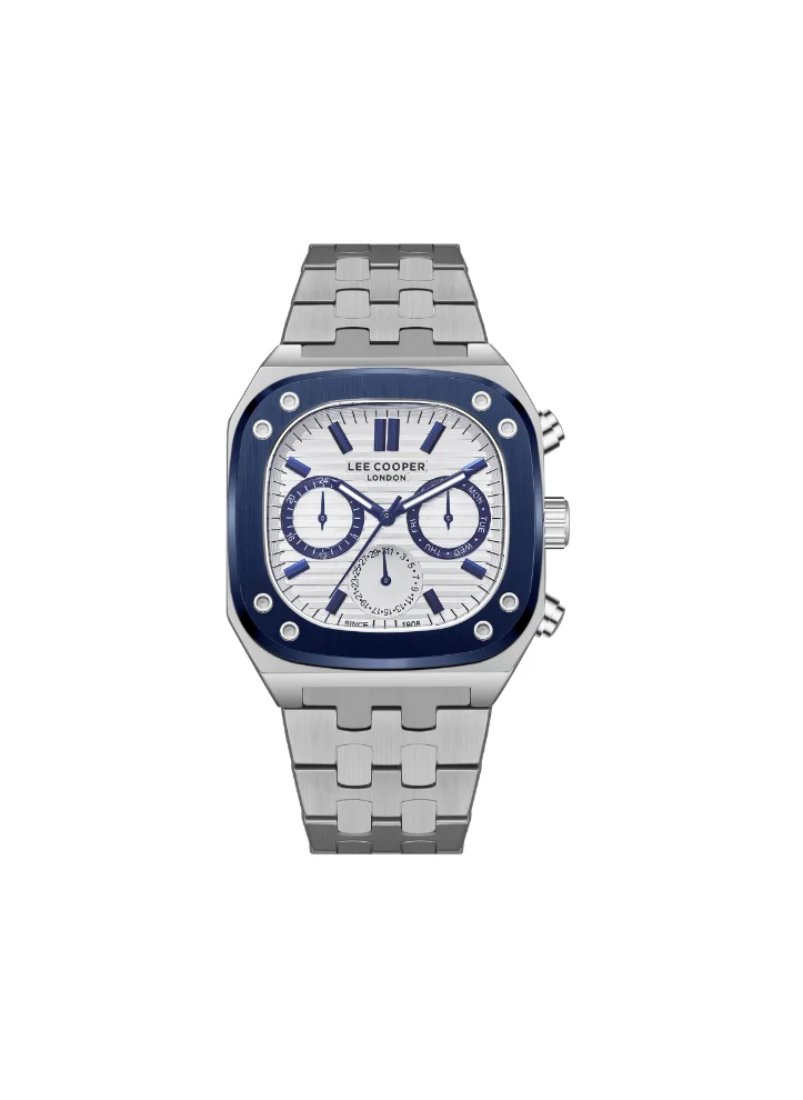 Lee Cooper Men's Multi Function Display Watch With Silver Metal Strap - LC08023.390