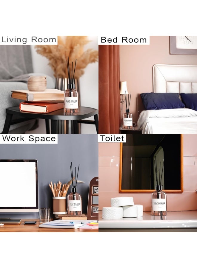 Gulf Orchid Orchid Reed Diffuser Aromatherapy Air Freshener Fragrance - Perfect for Home, Livingroom, Bedroom, Toilet, Closet & Office - 110ml - Image 2