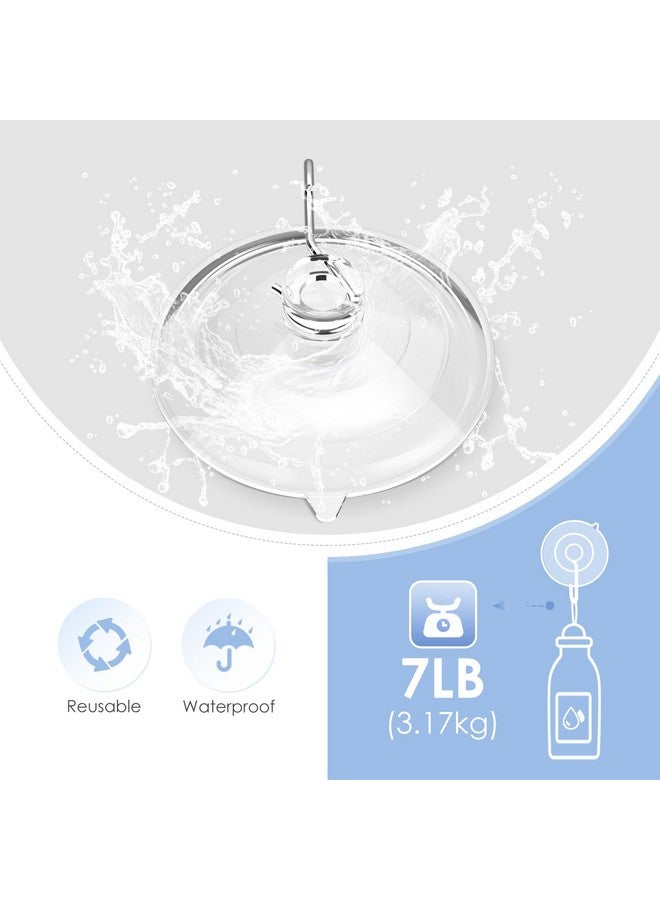 HangerSpace Suction Cup Hooks, 2.5 Inches Clear Suction Cups with Metal Hooks Large Suction Cup for Kitchen Bathroom Shower Wall Window Door - 8 Pack - Image 4