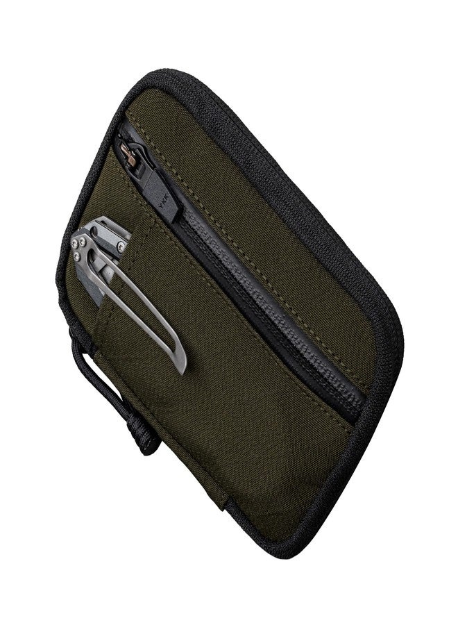 ALPAKA HUB Pouch Pro EDC Organizer - Small Tool Pouch for Electronics, Cables with YKK Zipper, Daily Use and Travel - Army Green Axogrid 300D Weatherproof UV Resistant Fabric - Image 1