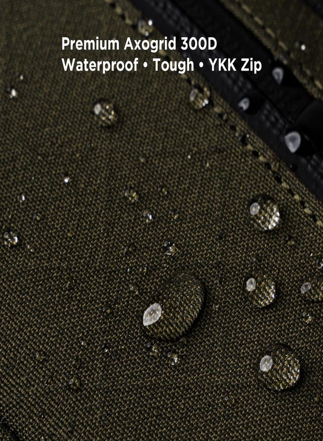 ALPAKA HUB Pouch Pro EDC Organizer - Small Tool Pouch for Electronics, Cables with YKK Zipper, Daily Use and Travel - Army Green Axogrid 300D Weatherproof UV Resistant Fabric - Image 5