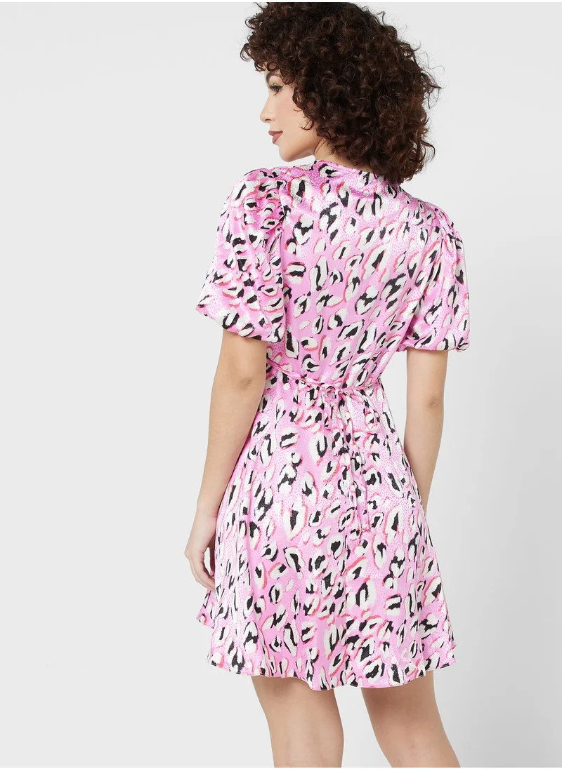 NEW LOOK Puff Sleeve Twist Front Dress