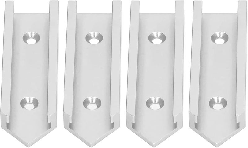 Silver Aluminum Alloy T Track Connector 4Pcs 100mm Length 30mm Width Universal Woodworking Table Saw Circular Saw DIY Project - Image 2