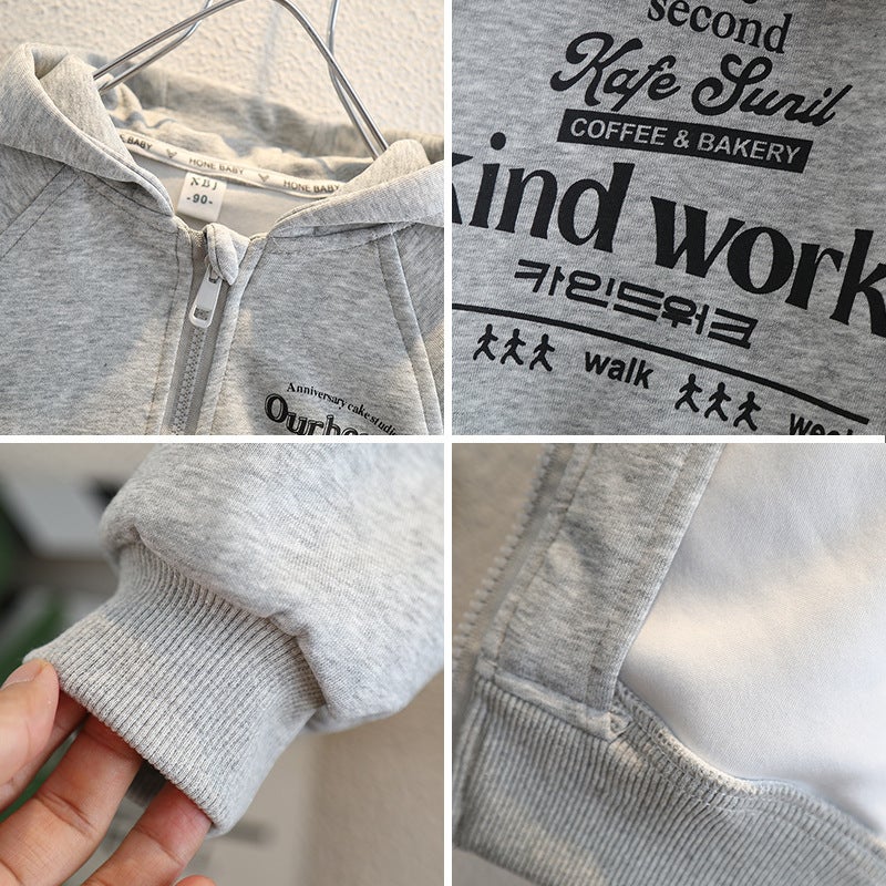 Boys' Coat Children'S Western Style Clothes Children'S Casual Sports Handsome Hooded Top - Image 5