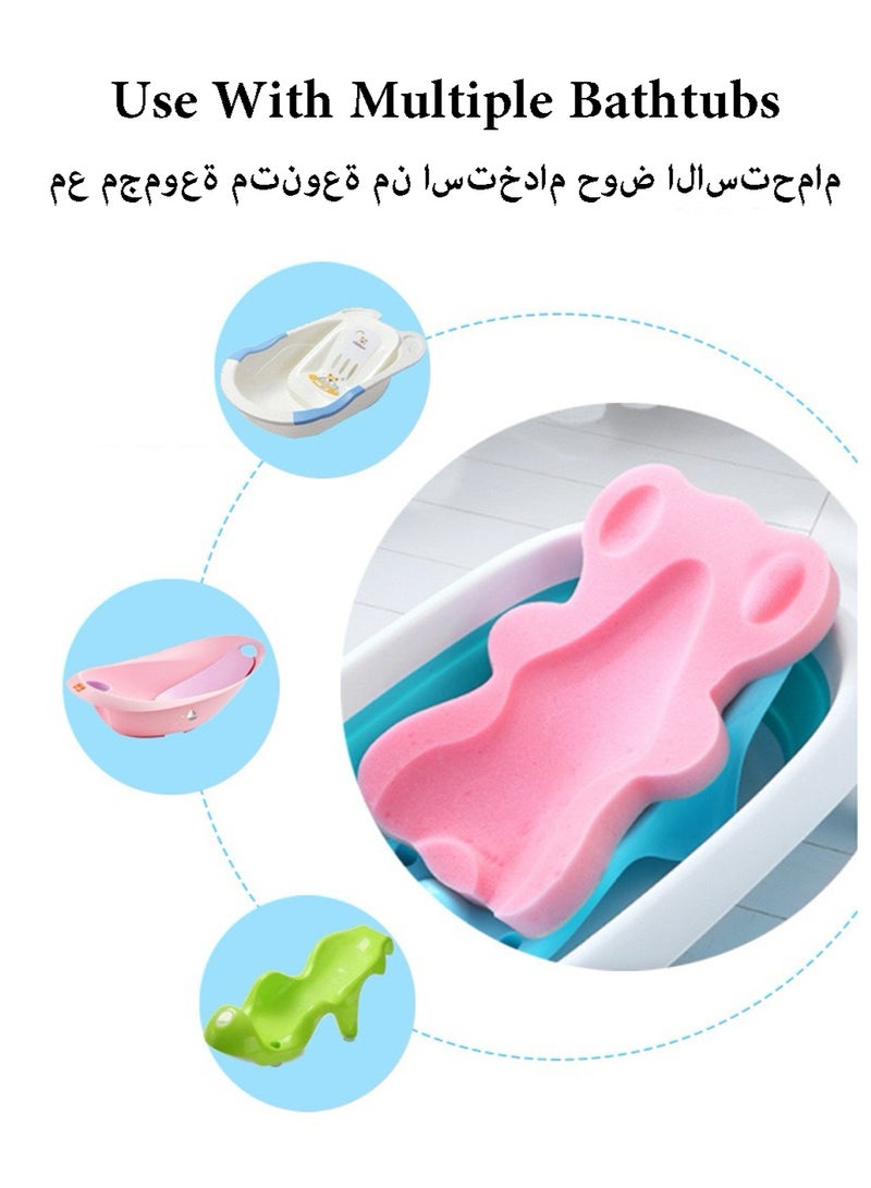 طفل حمام ناعم إسفنج دعم وسادة حديثي الولادة غير الانزلاق حمام حوض استحمام حصيرة طفل خفاش حصيرة ل 0-4y - Image 4