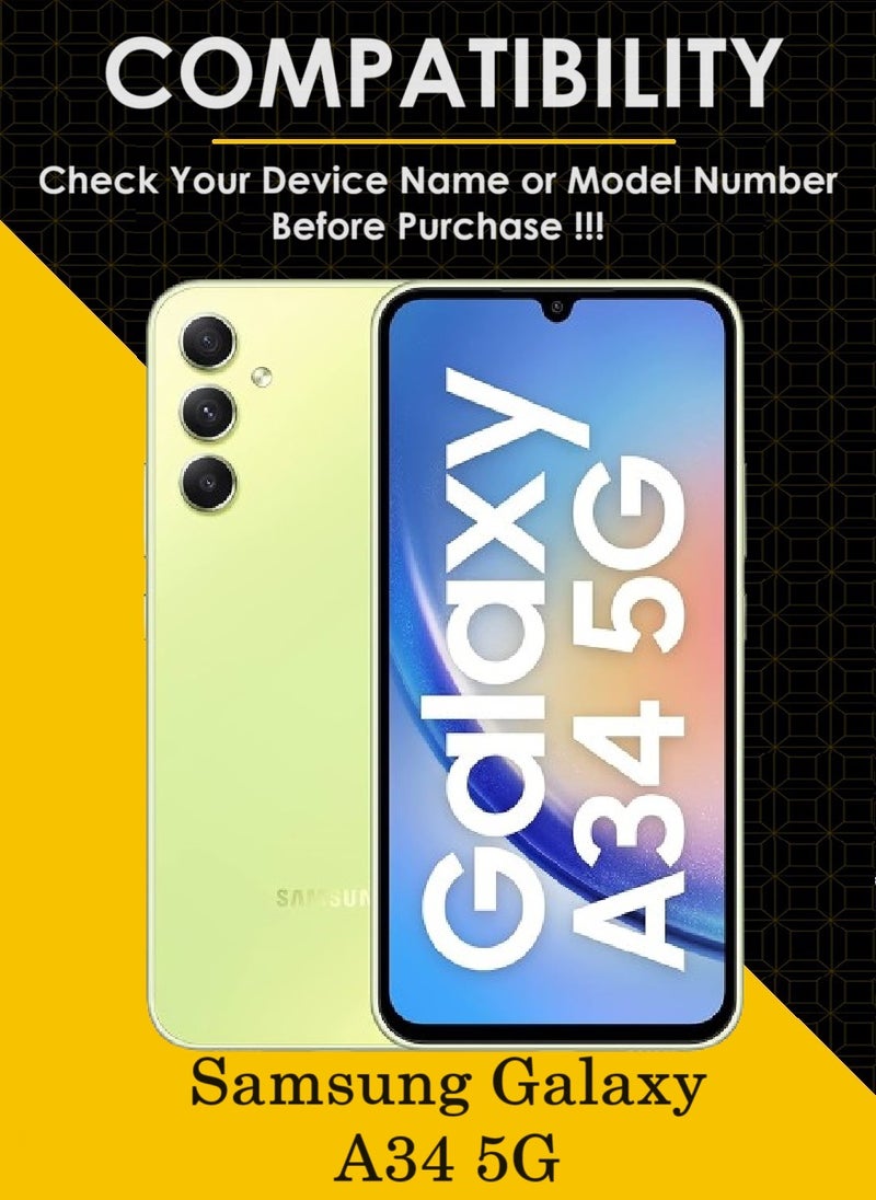 AINA 3 Pieces Tempered Glass Screen Protector 5D Designed For Samsung Galaxy A34 5G Full Glue Edge to Edge Full Screen Coverage And Bubble Free - Image 3