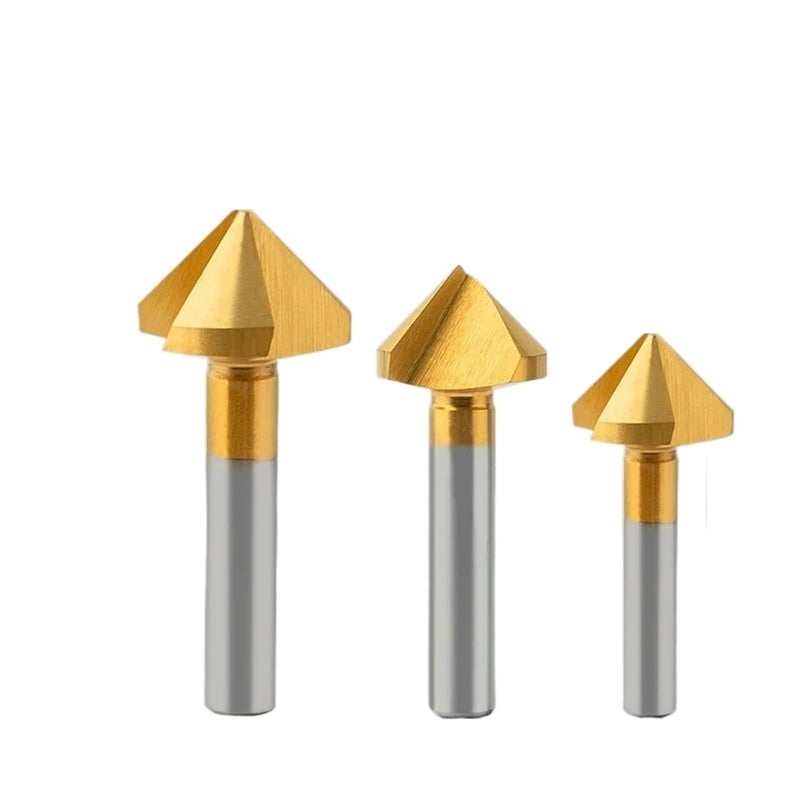 High Speed Steel Chamfering Cutter 12 4mm 1 Flute 90 Degree Countersink Drill - Image 1