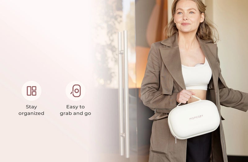 Momcozy M5 Smart APP Controlled Wearable Breast Pump, Hands-Free Wireless Electric Pump Double Double - Cozy Red - Image 5