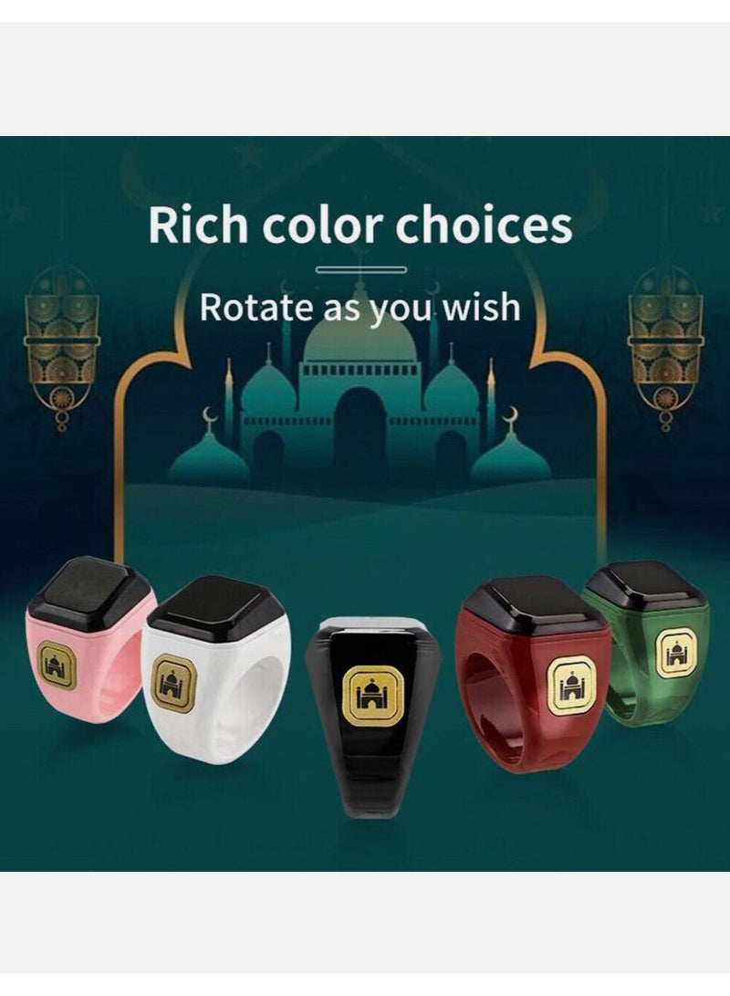 BSTWSH Zikr Ring Smart Ring – 20mm Wearable Tasbih Counter with Vibration Reminder, Bluetooth Connection, IQIBLA App, 5 Daily Prayer Reminders, OLED Display – Stylish & Functional for Modern Muslims  - Image 2