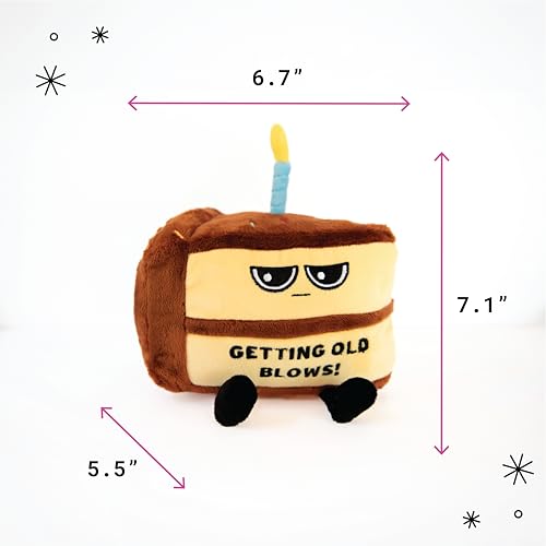 Punchkins Cake Plushie Getting Old Blows Your Diet Sassy Cake Plush Gift for Birthdays Food Plush Toy for Gifting - Image 5