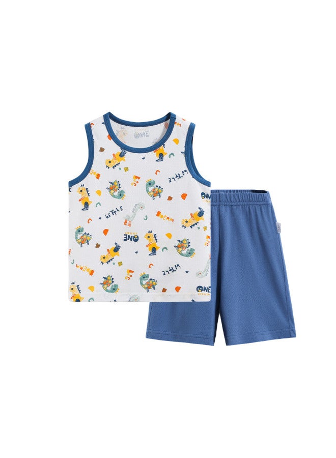 Yuzhaolin Kids Vest Set Summer Boys Vest Shorts Two-Piece Set Children'S Clothing Toddler Clothes Dinosaur Robot - Image 2
