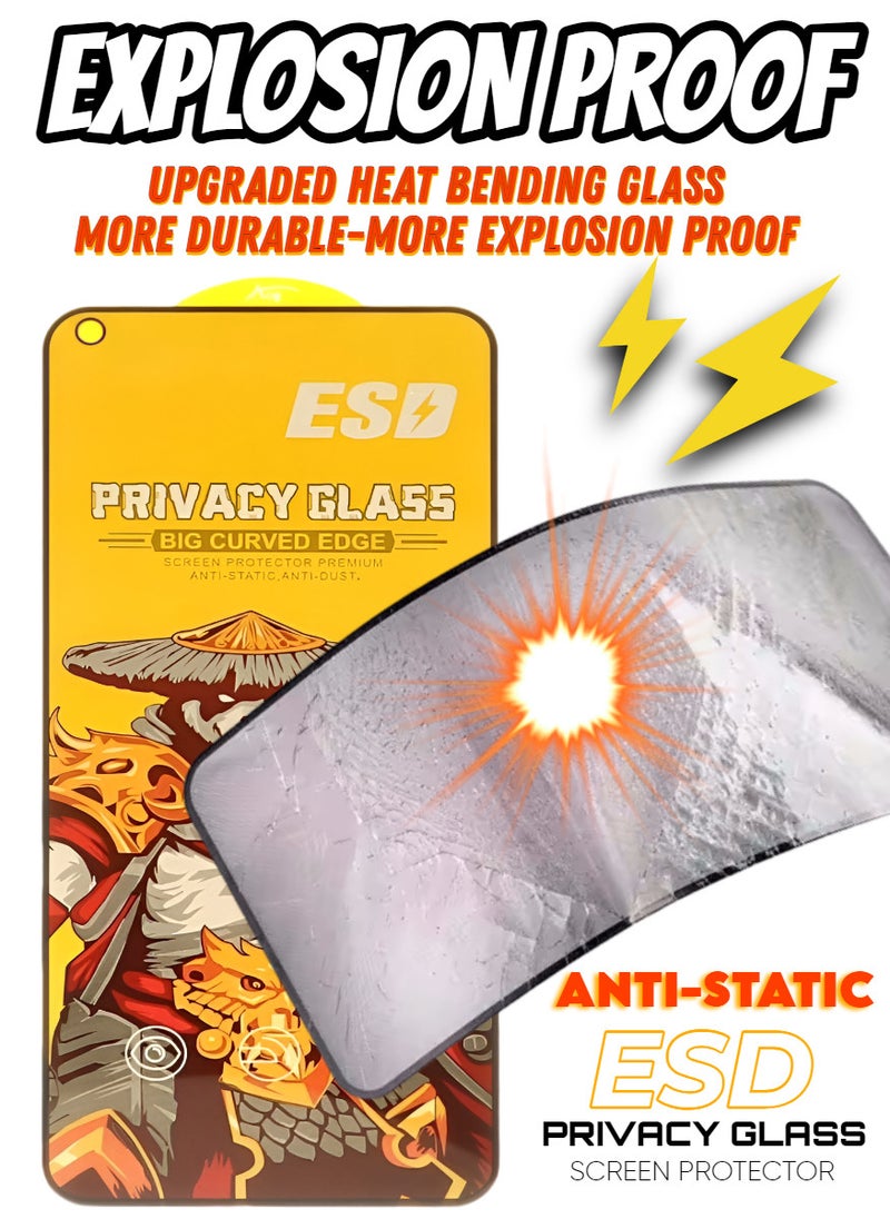 ESD Tempered Dustproof Privacy Glass Screen Protector Compatible For Samsung Galaxy A11 - Image 4