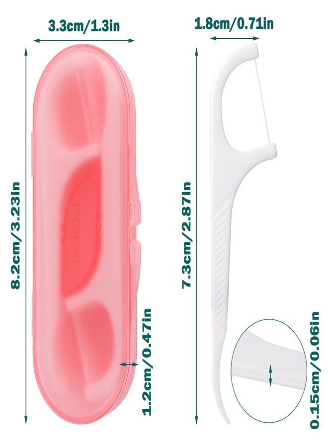 ولهيف علبة خيط تنظيف الأسنان للسفر من WLLHYF - منظم محمول قابل لإعادة التعبئة يحتوي على 40 عودًا لتنظيف الأسنان - أعواد أسنان احترافية للعائلة والفنادق والسفر - Image 2