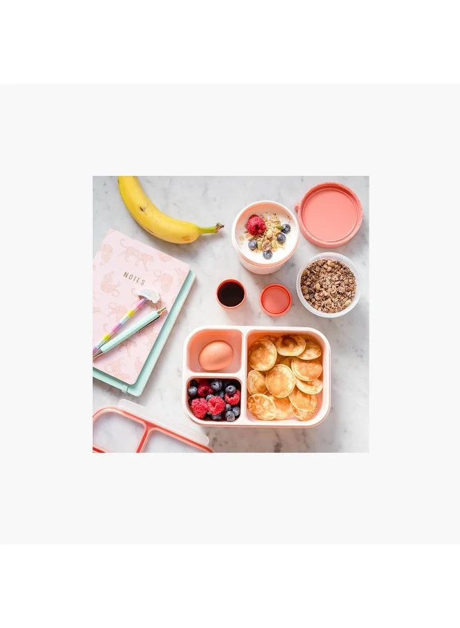 لوك اند لوك LocknLock Rectangular 3-Compartment Lunch Box - 980 ml