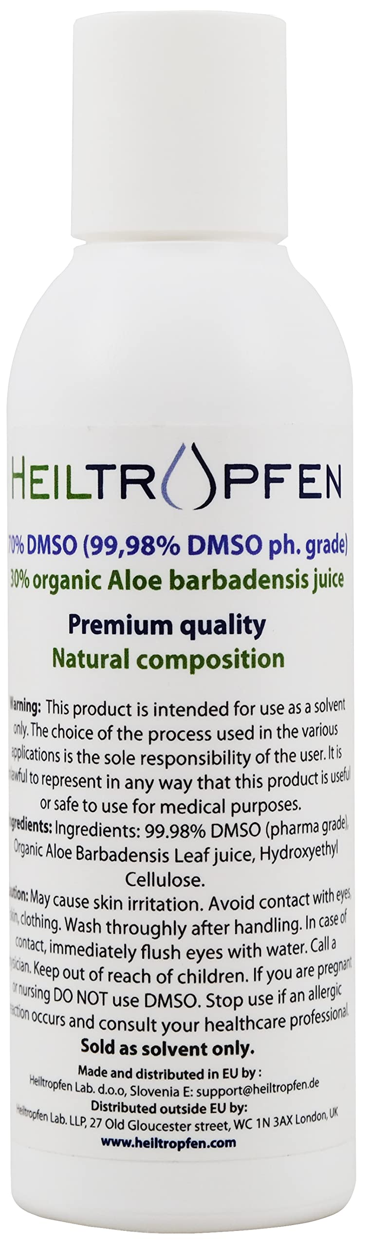 Heiltropfen جل هيليتروبين DMSO مع الألوة فيرا | 5 أونصات - 150 جرام | كريم DMSO | نقاء عالي - Image 3