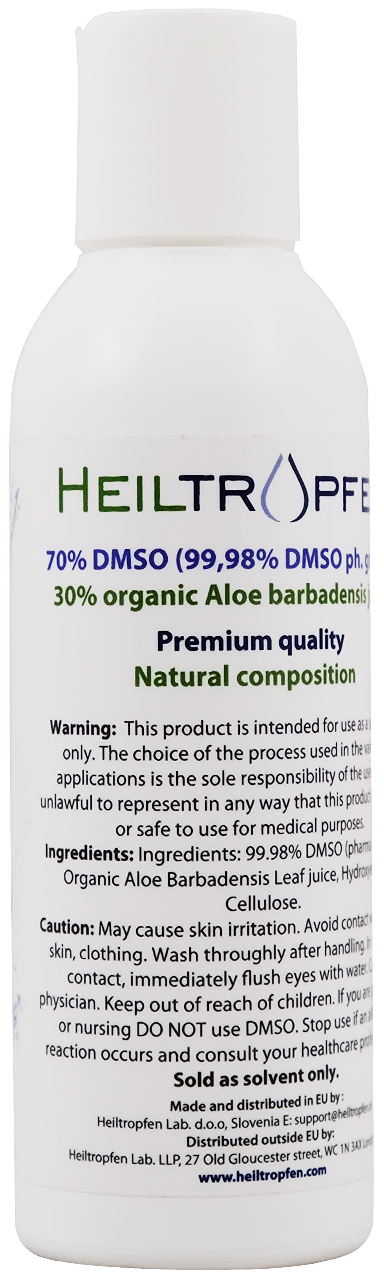 Heiltropfen جل هيليتروبين DMSO مع الألوة فيرا | 5 أونصات - 150 جرام | كريم DMSO | نقاء عالي - Image 2