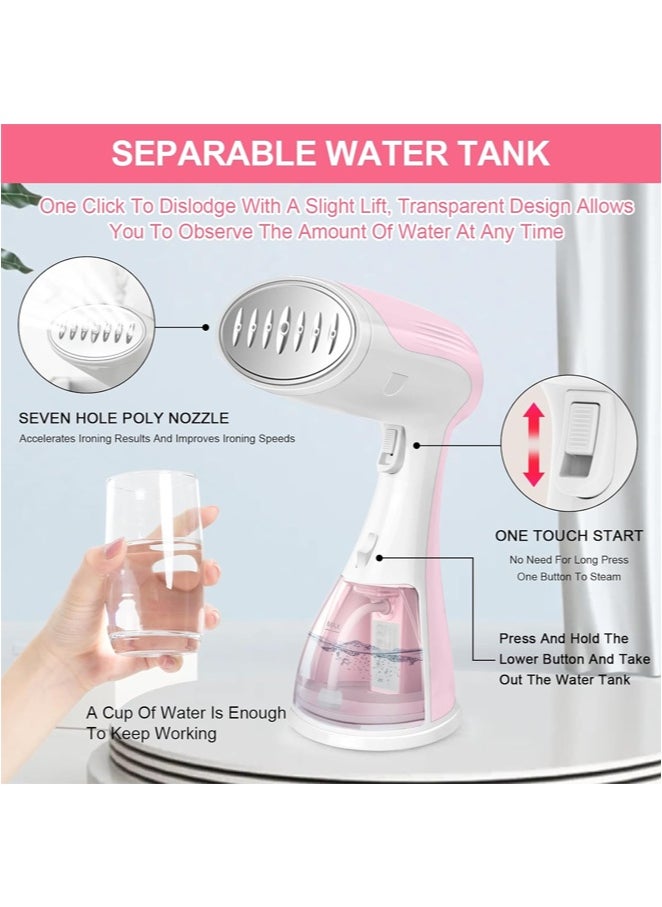 TOSCANA U Garment Steamer Iron,High-Power Handheld Garment Steamer Clothes Steamer Portable Steam Iron 35s Fast Heat-up Ironing Wrinkle Remover -1500W 300ML  - Image 5