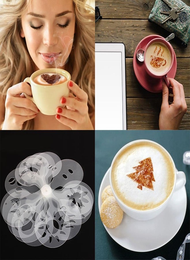 AIFUDA 3 Pack Stainless Steel Powder Shaker, Suger Shakers Coffee Cocoa Dredges with Fine-Mesh Lid, AIFUDA Power Can For Cooking Home Restaurant with 16 Pcs Printing Molds Stencils - Image 3