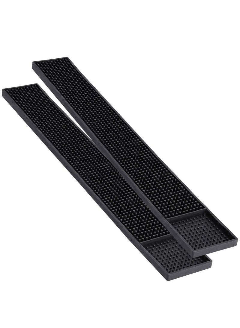 Noverlife Noverlife 2PCS Rubber Bar Mats, Non-Slip Bar Service Spill Mat Bar Table Mat Restaurant Kitchen Counter Bar Pad, Anti-Skid Heat Resistant Barber Station Mat for Hair Salon 