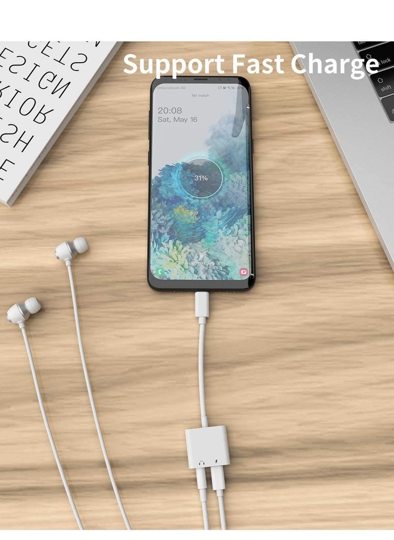 ELTRAZONE محول USB C إلى 3.5 مم لسماعات الرأس - شاحن سريع - محول صوتي لجهاز iPad Air4 Pro 2020 2019 2018 سامسونج جالاكسي S20 ألترا Z فليب نوت S10 S9 بلس متوافق مع سماعات الأذن - Image 4