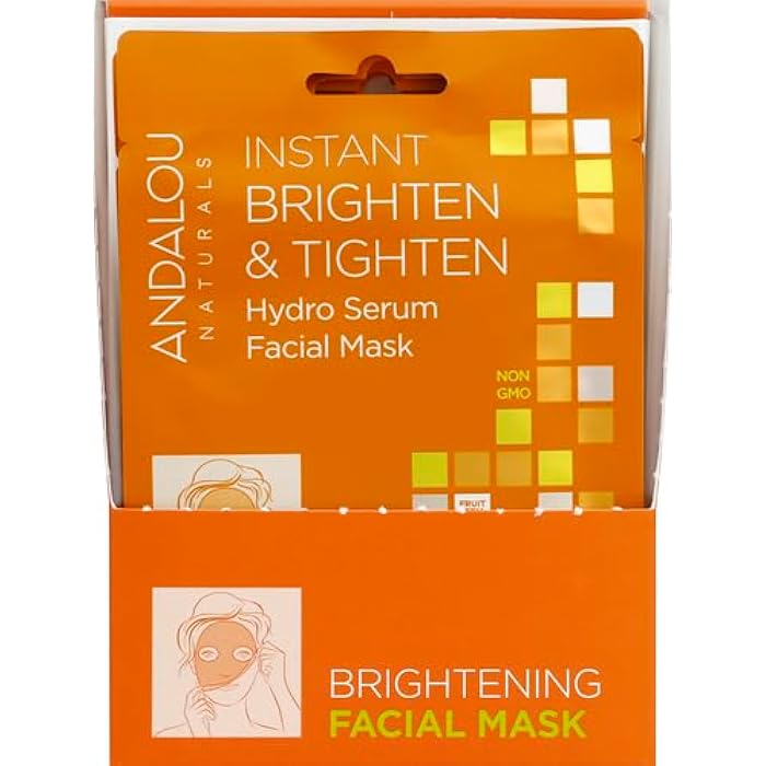 Andalou Naturals Instant Brighten & Tighten Hydro Serum Facial Mask, 0.6 Fluid Ounce - Image 2