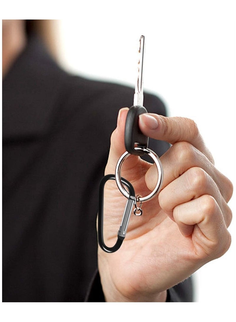 Y&D Aluminum Carabiner, 20PCS Spring Snap Hooks Stainless Steel Heavy Duty Carabiner Clips for Camping, Fishing, Hiking, Traveling, Backpack, Keychain - Image 3