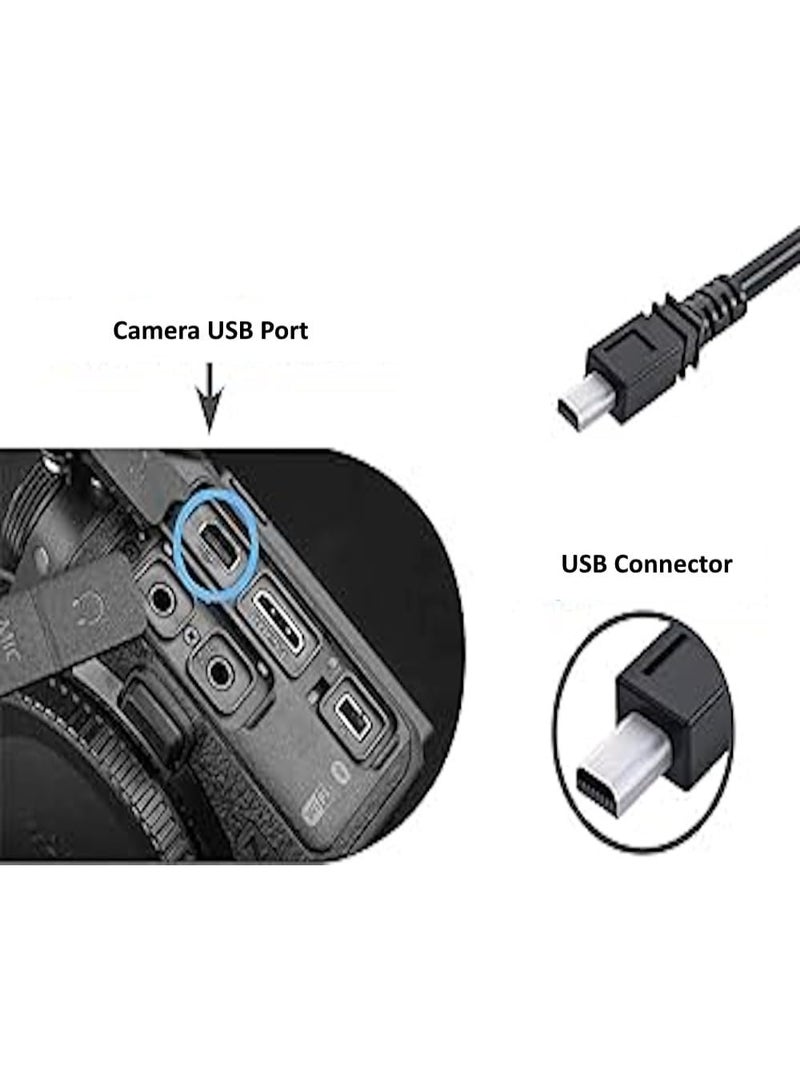 استبدال كابل USB لسوني Cybershot Cyber-Shot DSCH200، DSCH300، DSCW370، DSCW800، DSCW830، DSC-H200، DSC-H300، DSC-W370، DSC-W800، DSC-W830 - Image 4