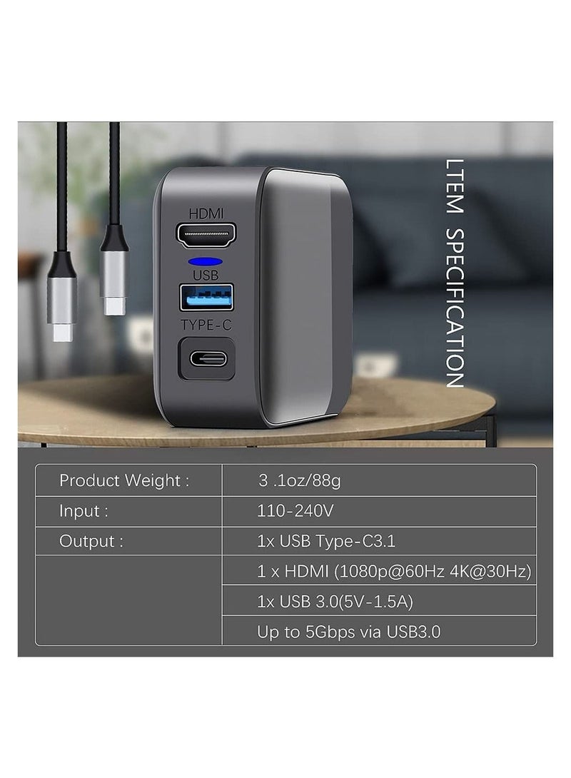 كابتن تيك شاحن محول للتبديل لمحول الشاحن Dock Dock 4K HDMI TV محول لمحول Nintendo Switch AC ووظائف Dock TV 2in 1 شحن سريع ومحمول - Image 5